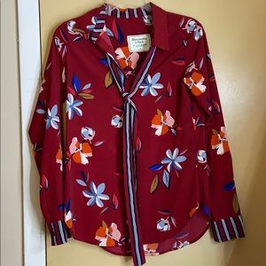 Abercrombie & Fitch red flower dress shirt